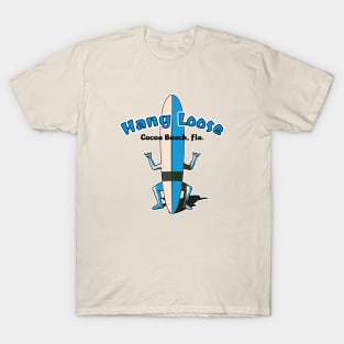 Cocoa Beach Florida Hang Loose Surfboard Shaka Man T-Shirt